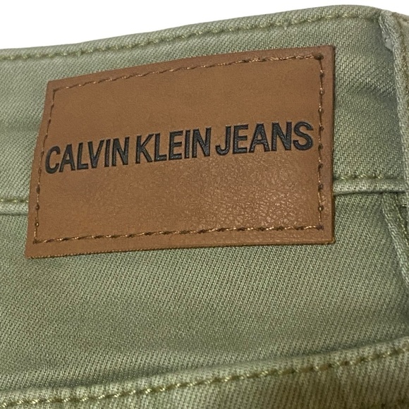 Calvin Klein Straight Skinny Contoured Jeans Size 2 Green High Rise Like… - Picture 3 of 15